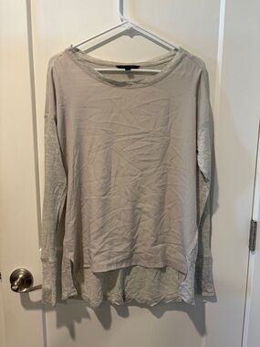 Banana Republic Light Gray Layered Long-Sleeve Top